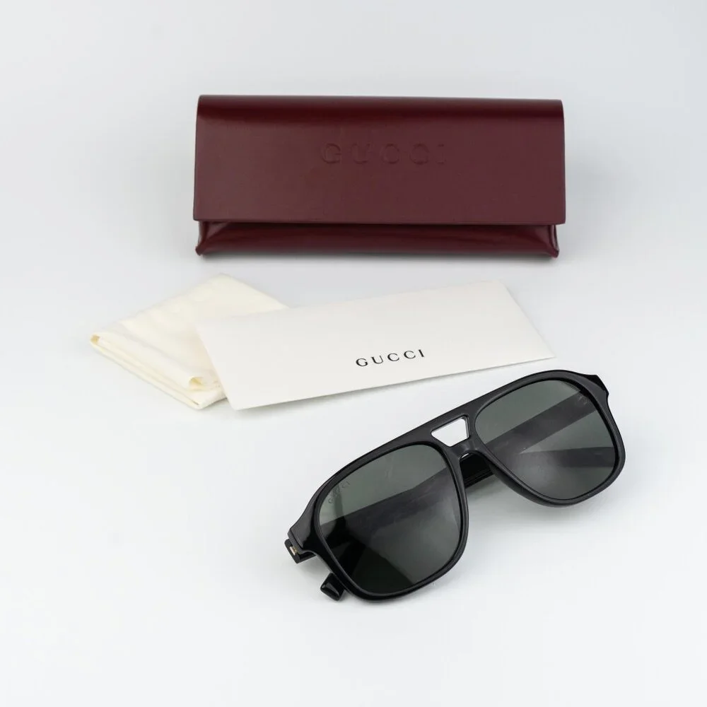 Gucci Men Sunglasses Black Pilot GG1856S 001 NEW AUTHENTIC